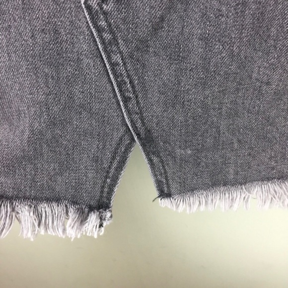 NWT Free People Side Car Sanded Black Distressed Mom Jean Pleated Mini Skirt 29 - Picture 10 of 13